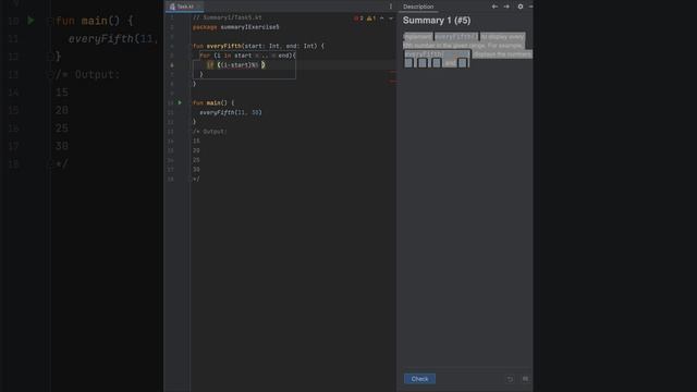 Kotlin - Every Fifth Number смотреть онлайн