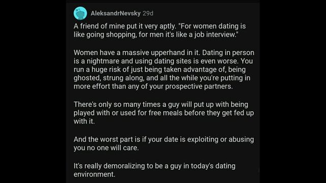 Men, Who Finds Dating Depressing, Why? r/AskReddit смотреть онлайн
