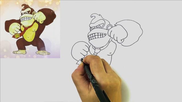 Donkey Kong zeichnen / ❄️ Malen mit Agi ❄️ Schritt für Schritt [Einfach] смотреть онлайн
