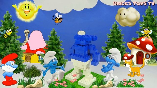 Строим из Lego Duplo, Lego Duplo gnome Smurfs - Лего Дупло делаем фигуру Смурфик, Смурф. смотреть онлайн