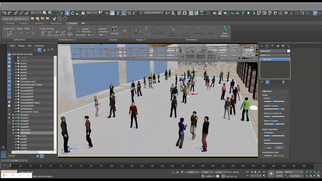 3Ds MAX Tutorial - adding people for Render -Vray/Corona Render - (Populate High Resolution) смотреть онлайн