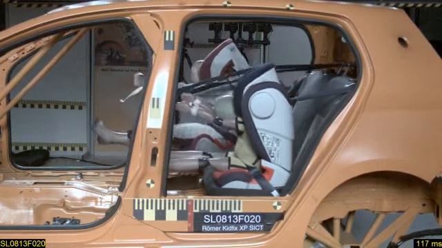 Краш-тест Romer KIDFIX XP SICT. Фронтальный удар смотреть онлайн