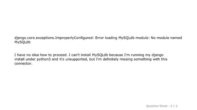 Django : Django and mysql problems on Mavericks смотреть онлайн