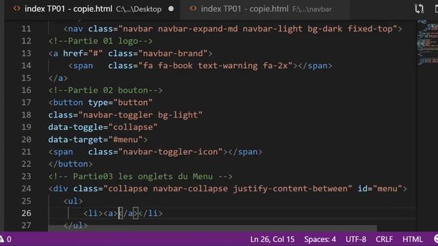 Menu de navigation Bootstrap 4 смотреть онлайн