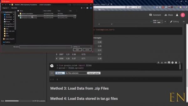 How to Load CSV files in Google Colab.
