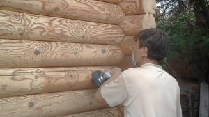 Шлифовка сруба своими руками!!!