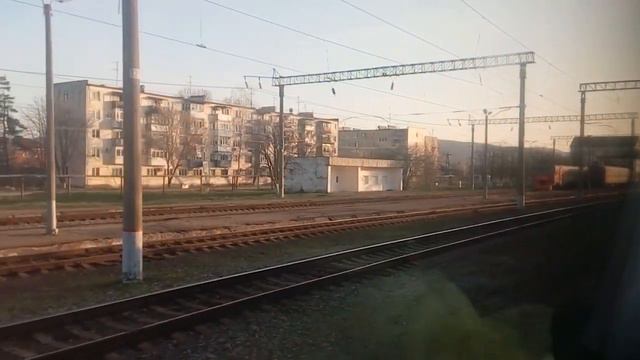Отправление поезда №344 со станции Горячий Ключ смотреть онлайн