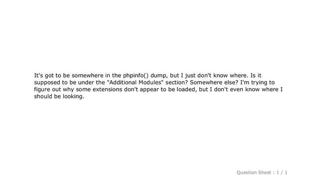 PHP : How do I see the extensions loaded by PHP? смотреть онлайн