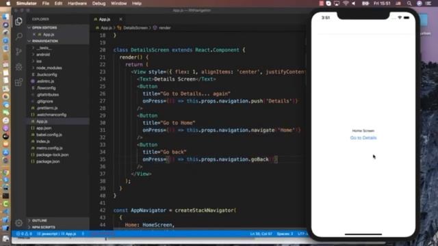 React Native #5: React Navigation (Create Stack, Move Screen, Via Data and Organization project) смотреть онлайн