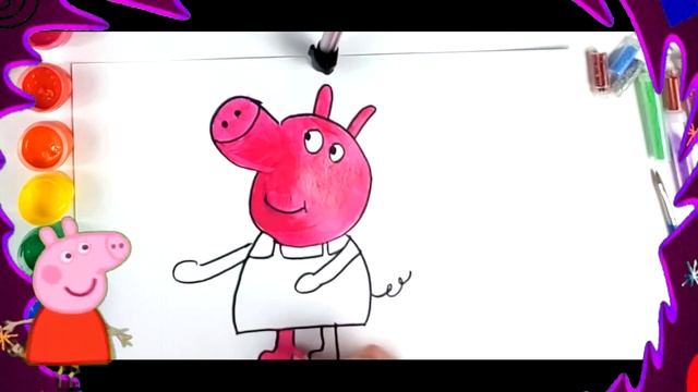 draw to peppa pig/рисование свинки пепа/ как нарисовать пепу/ уроки рисования пепы смотреть онлайн