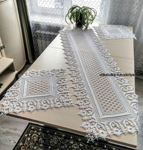 2. Салфетка крючком