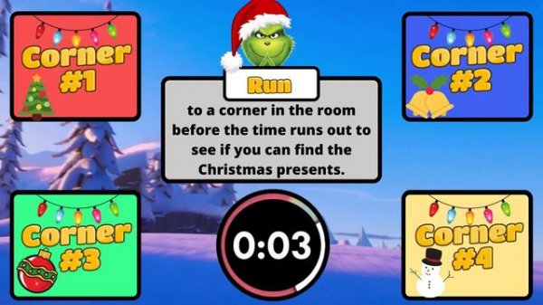 The Grinch Christmas Four Corners Fitness Challenge | Family Workout (Dr. Seuss)