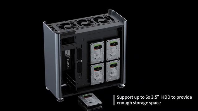 JONSPLUS i400 aluminum ATX case Window Ver. смотреть онлайн