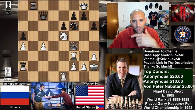 Ian Nepomniachtchi Vs Wesley So. 2021 Paris Rapid & Blitz. Round 27. Diagonals And Pins!