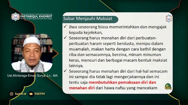 Sabar Dalam Ibadah bag.2 | Ust.Mintaraga Eman Surya, Lc., MA [Ngaji Ahad Pagi] смотреть онлайн