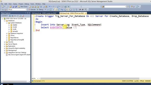 Server Scoped DDL Triggers in SQL Server смотреть онлайн