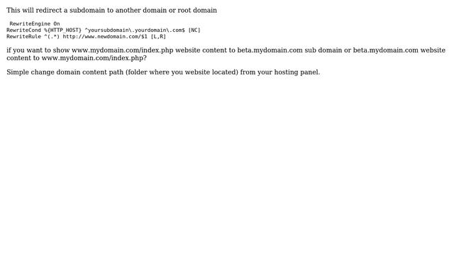Webmasters: Redirecting subdomain to root index.php (3 Solutions!!) смотреть онлайн