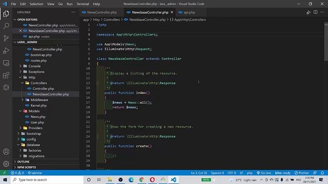 Laravel Free Admin Panel Tutorial Series 2, All versions Laravel 7/8/9 a nice beautiful best one смотреть онлайн