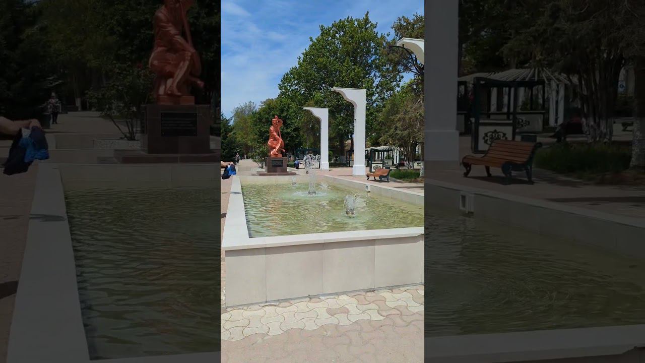 В сквере Ашик-Умера заработал фонтан! #shotrs #крым2024 #евпатория смотреть онлайн