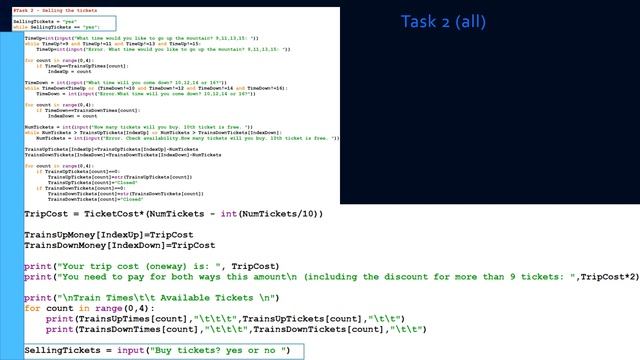 Pre-Release 0478 May/Jun 2021 Paper 22 Train Station Python Implementation Task 1,2,3 смотреть онлайн