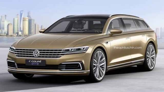 Volkswagen C Coupe GTE concept rendered into a wagon смотреть онлайн
