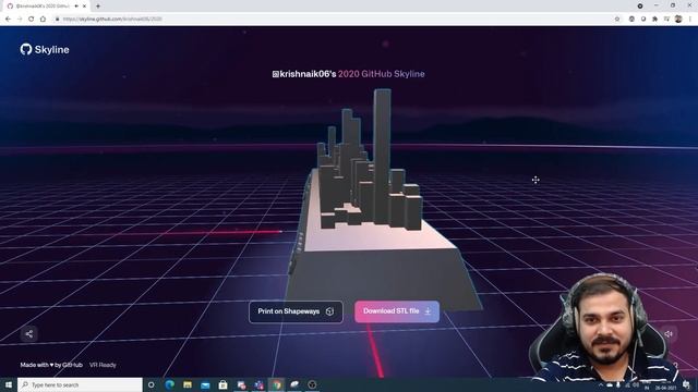 Your GitHub story in 3D- View a 3D Model of your GitHub Contribution graph. смотреть онлайн