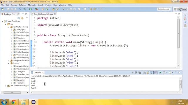 Java Crashkurs für Anfänger in 3 Std [16/21] | ARRAYLIST (GENERISCHE KLASSEN) смотреть онлайн