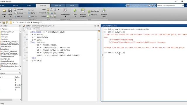 MÉTODO DE RUNGE KUTTA PARA ECUACIONES DIFERENCIALES DE PRIMER ORDEN | MATLAB | Python смотреть онлайн