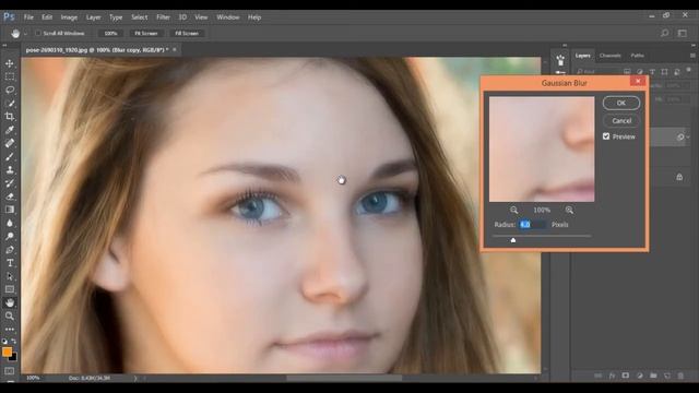 Photoshop Tutorial cc | How to Skin Smoothing in Photoshop (remove zits) смотреть онлайн