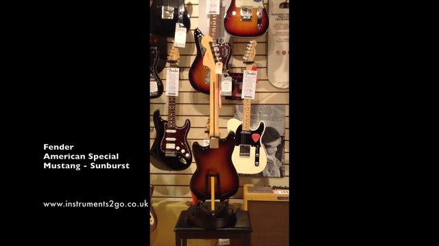 Fender American Special Mustang Sunburst 360° View смотреть онлайн