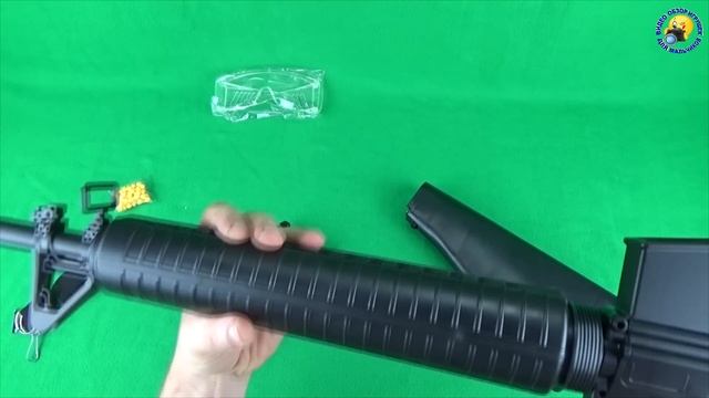 Детская игрушечная пневматическая винтовка М 16 на пульках Rile M 16 Toy смотреть онлайн