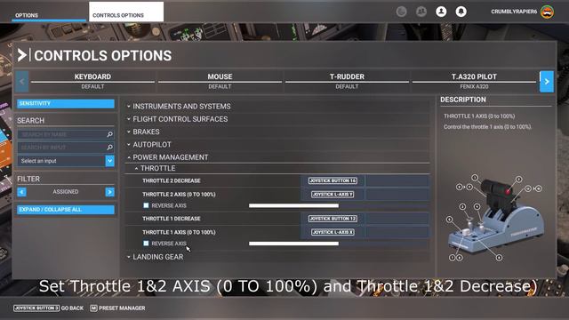 MSFS PMDG 737 TCA Throttle Quadrant Configuration With Working Reverse Thrust
