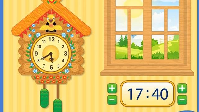 Развивающая игра "Часы с кукушкой". смотреть онлайн