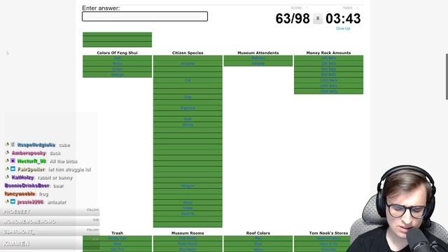 Testing my Animal Crossing IQ with SPORCLE QUIZZES!