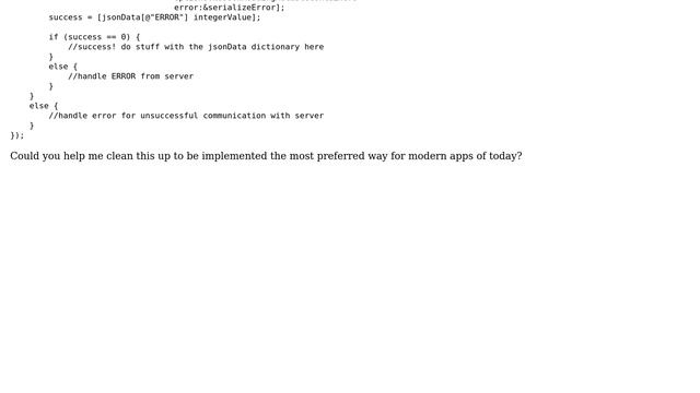 Code Review: Better way to fetch JSON data from a server from iOS app смотреть онлайн
