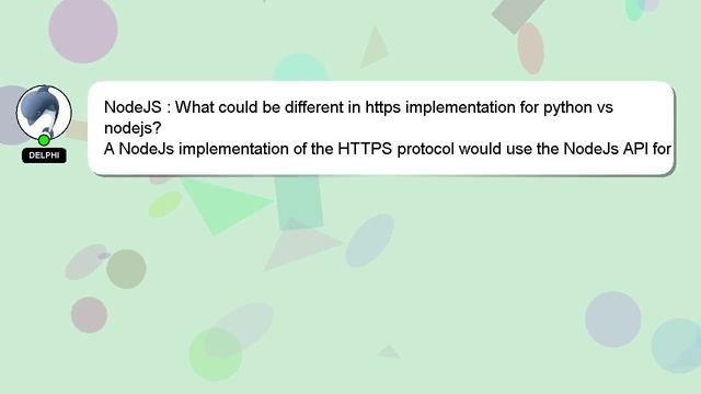 NodeJS : What could be different in https implementation for python vs nodejs? смотреть онлайн