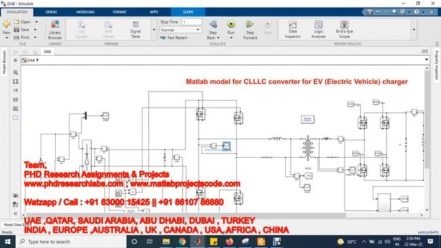 Matlab model for CLLLC converter for EV (Electric Vehicle) charger смотреть онлайн