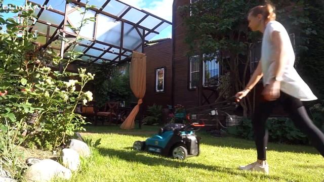 Аккумуляторная газонокосилка Макита DLM382 PM2 смотреть онлайн