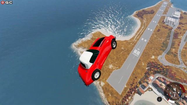Negative Earth Vs Zero Gravity Car Crash Falling from high BEAM NG Drive - #1 смотреть онлайн