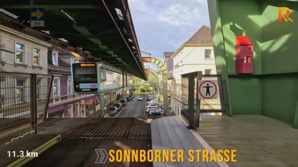 Cab Ride Schwebebahn Suspension Railway - Wuppertal (Germany) train driver's view in FHD