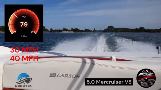 Top Speed Test: Mercruiser 5.0 V8 Speedboat Tears Through The Water! #speedboat #boat