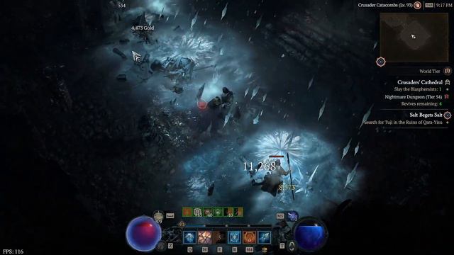 Diablo 4|Boss Kill| Nightmare Dungeon Tier 54 Speed Run 4 mins long| Lvl 93 Sorc|Blizzard Ice spike смотреть онлайн