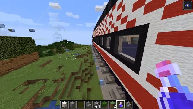 Minecraft - Майнкрафт. Обзор нового поезда и немного адской крепости при помощи зелья))) смотреть онлайн