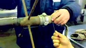 соединение пожарного рукава с гайкой