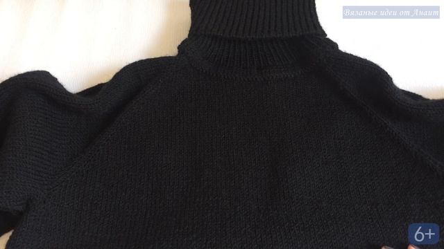 МК Водолазка свитер спицами женский реглан сверху | 3 частm смотреть онлайн