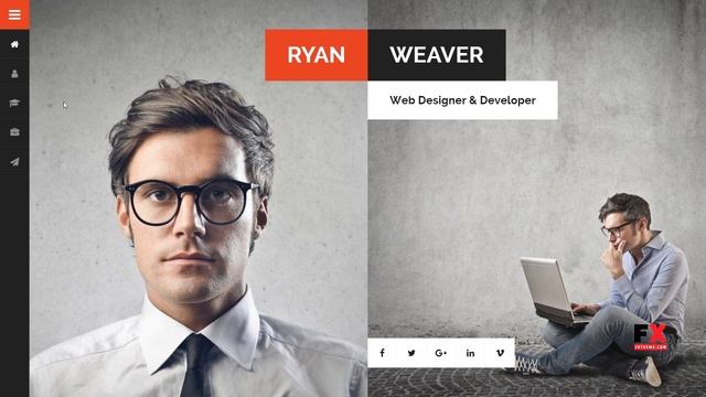 Divergent - Personal Vcard Resume WordPress Theme Jackie Charlie смотреть онлайн