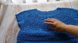 №117 Круглая кокетка. Кофточка крючком с круглой кокеткой узором _японская лилия_ Как я ее вязала.