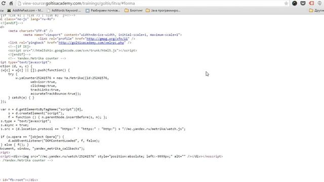 Как проверить наличие кодов аналитики и др. на сайте смотреть онлайн