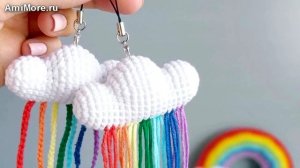 Амигуруми: схема Радужное облачко. Игрушки вязаные крючком - Free crochet patterns.