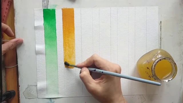 Как научиться рисовать акварелью? УРОК 2. Тоновая растяжка в один цвет. смотреть онлайн